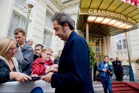 Paolo Sorrentino signs autographs